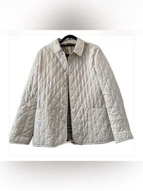 Ivory Burberry Quilted Jacket